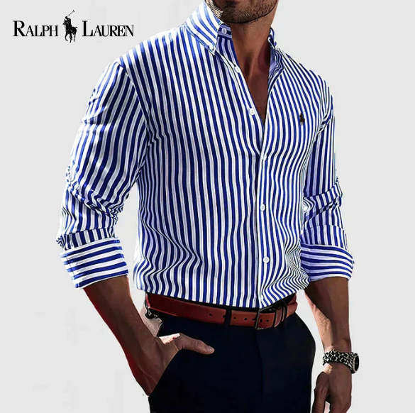 Camicia elegante in cotone a righe L.R ™