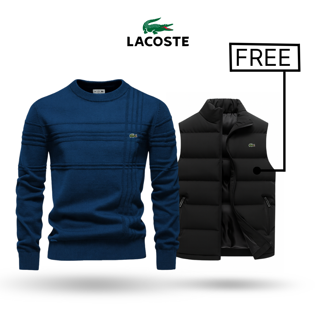LACOSTE | Premium džemper + STYLUS prsluk BESPLATNO
