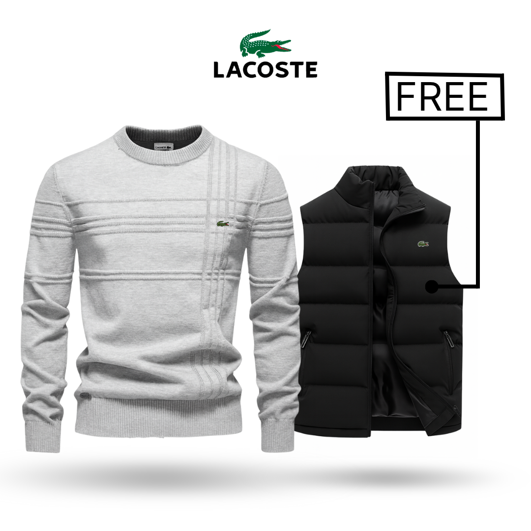 LACOSTE | Premium džemper + STYLUS prsluk BESPLATNO