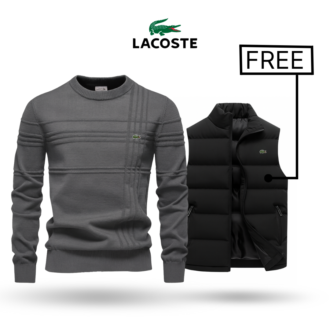 LACOSTE | Premium džemper + STYLUS prsluk BESPLATNO