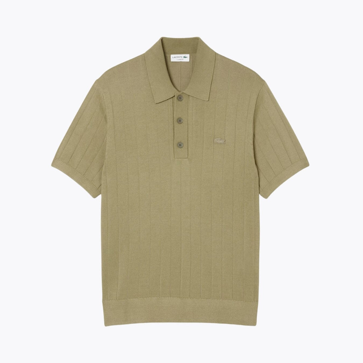 LC Pullover aus geripptem Strick mit Polokragen