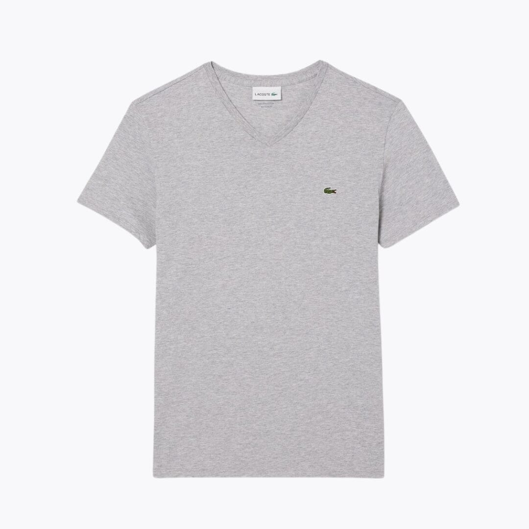 Camiseta de manga corta con cuello en V de algodón Pima ligero LC