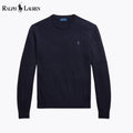 Pull RL à col rond en coton et cachemire
