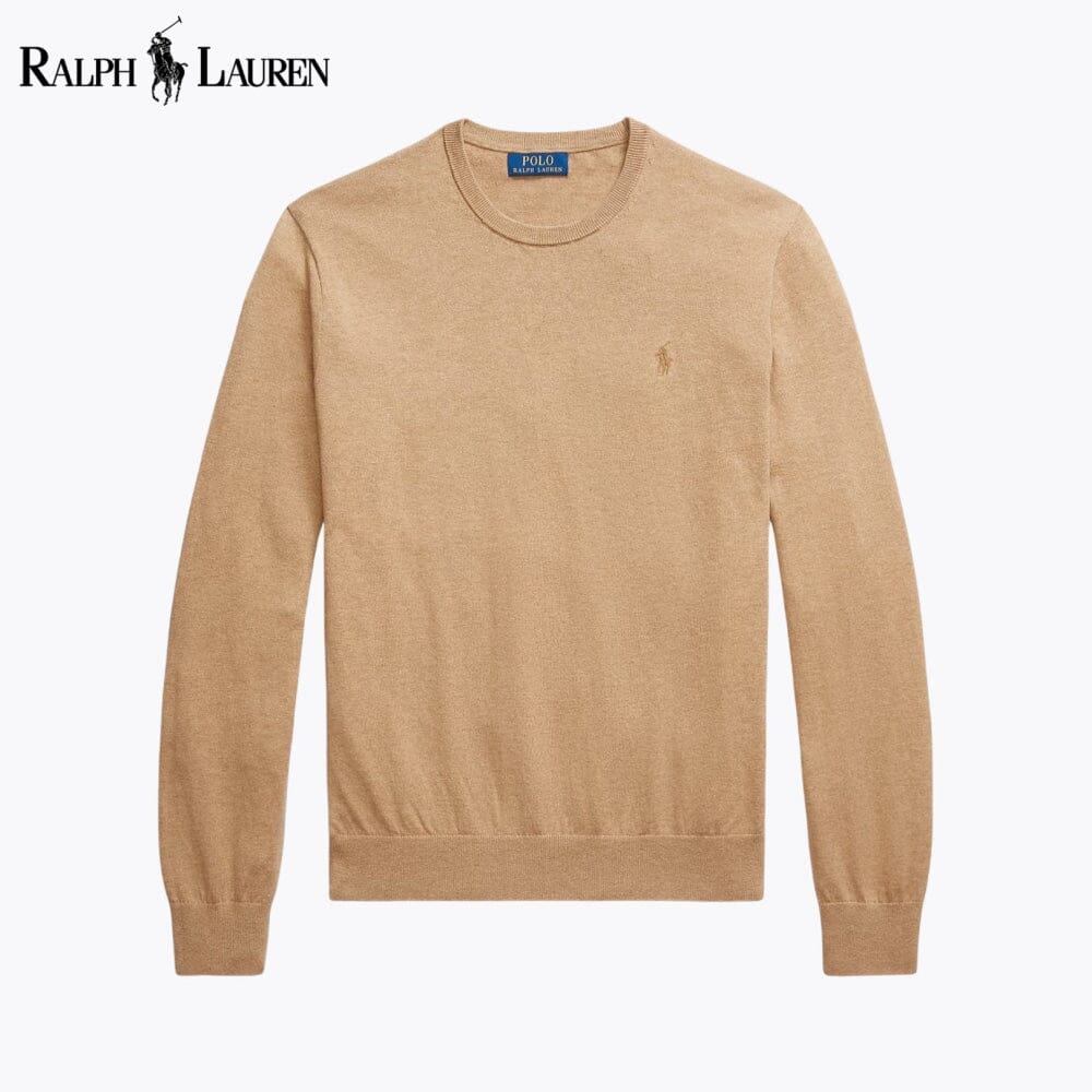 Jersey de cuello redondo de algodón y cachemir RL