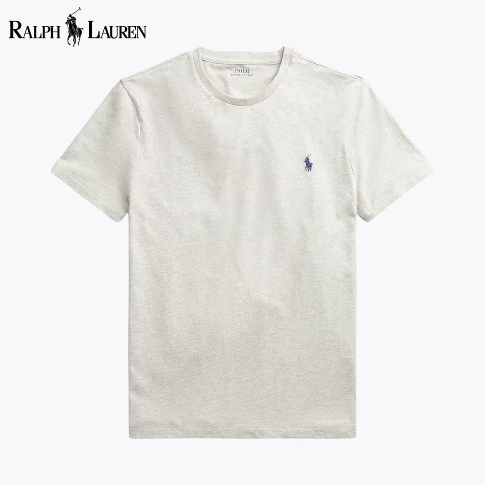 Camiseta de punto de corte entallado personalizado y cuello redondo RL