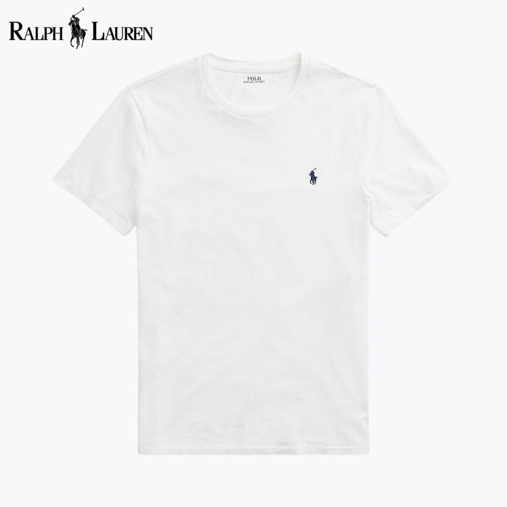 Camiseta de punto de corte entallado personalizado y cuello redondo RL