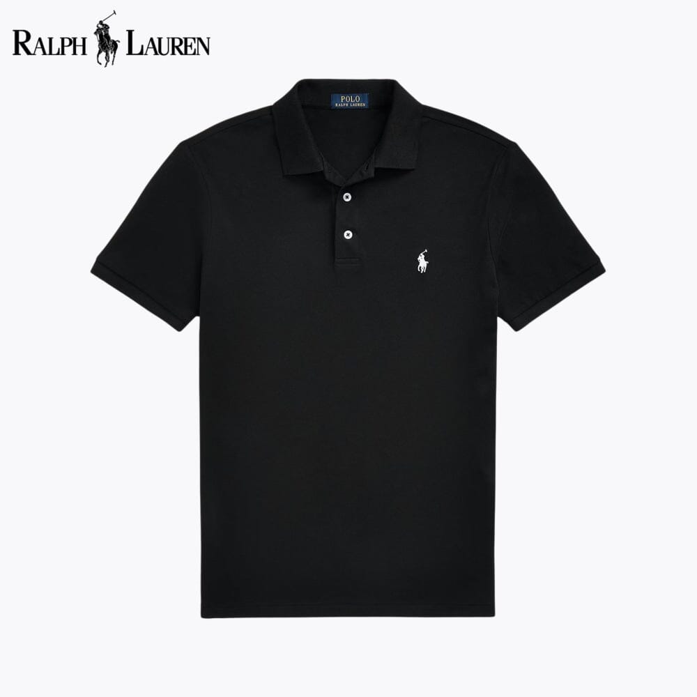 Camiseta polo de malla elástica Custom Slim Fit de RL