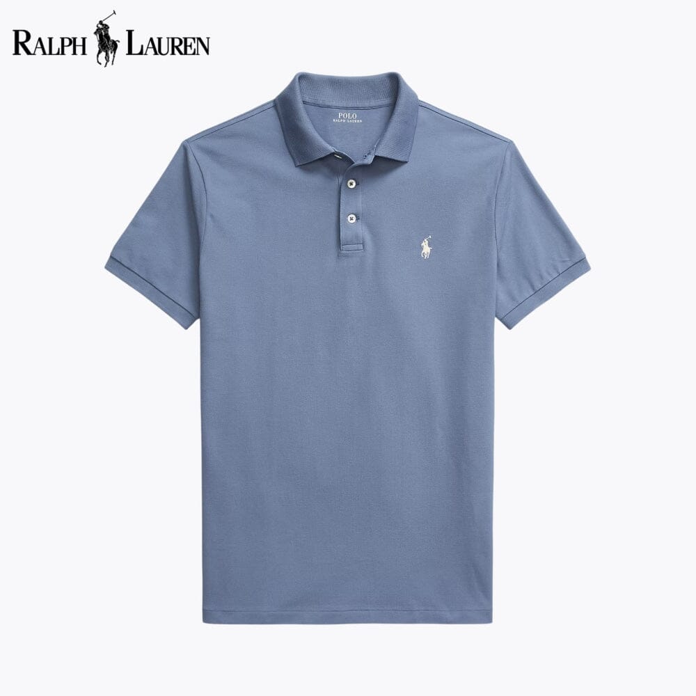 Camiseta polo de malla elástica Custom Slim Fit de RL