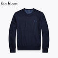 Pull en coton tricoté en maille à col rond RL
