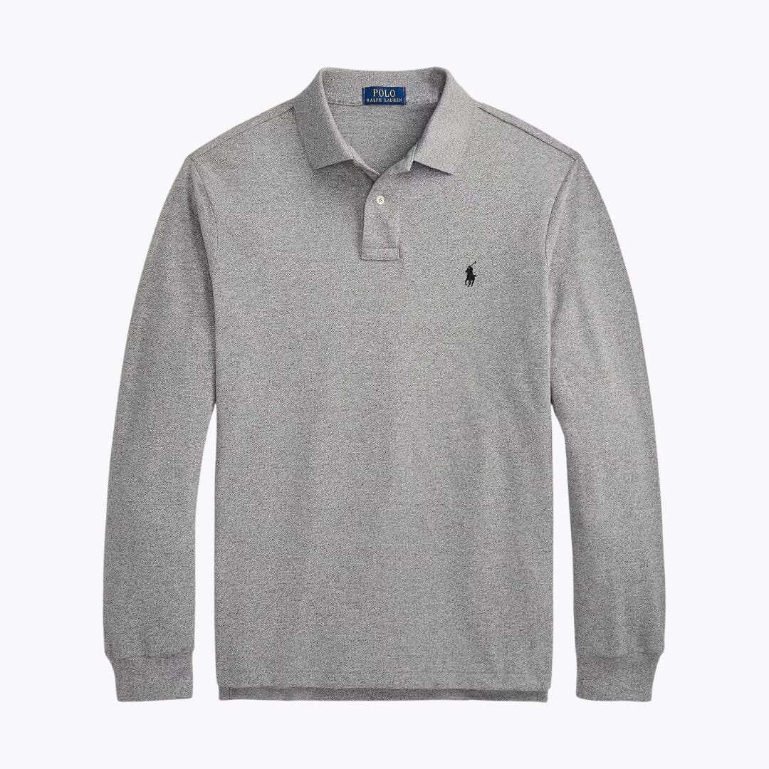 Polo de malla de manga larga RL