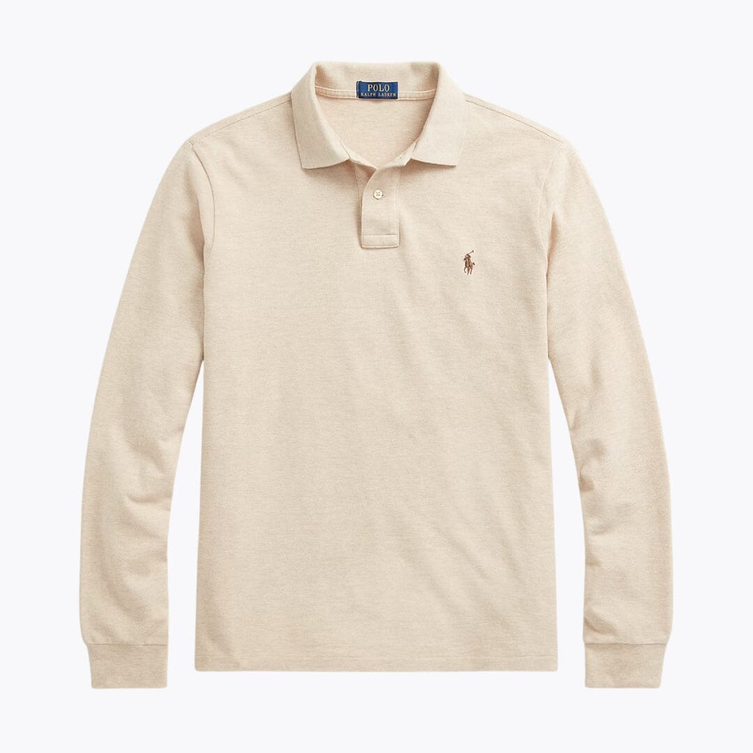 Polo de malla de manga larga RL