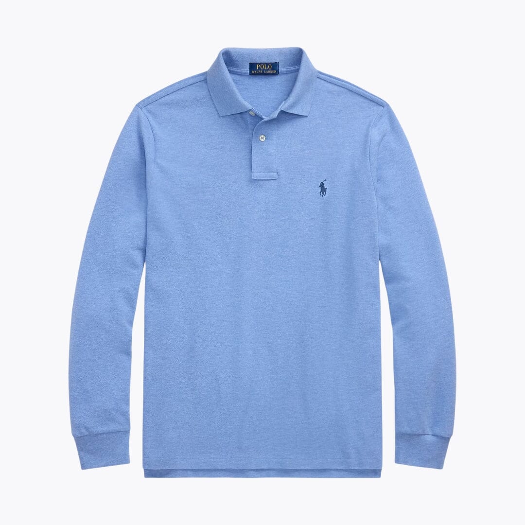 Polo de malla de manga larga RL