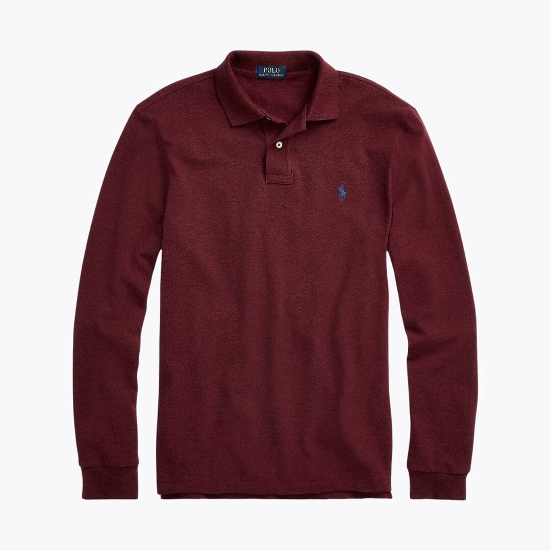 Polo de malla de manga larga RL