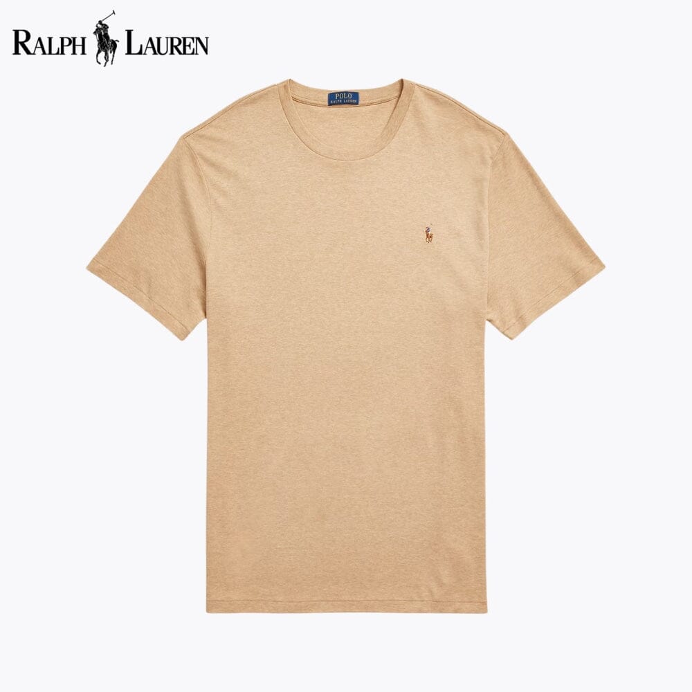 Camiseta de cuello redondo de algodón suave RL