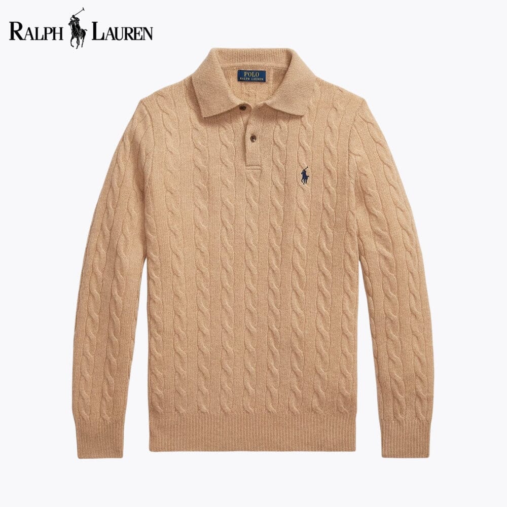 Jersey de punto trenzado de lana y cachemira RL