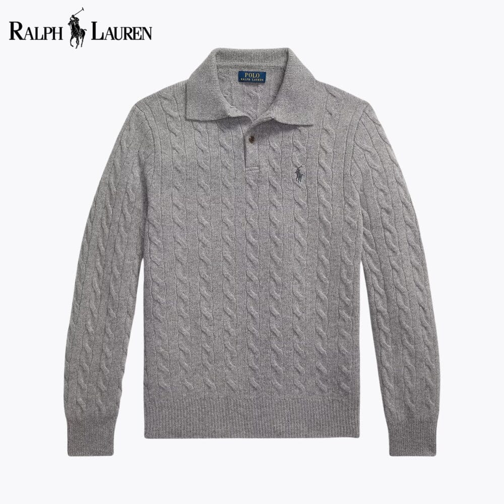 Jersey de punto trenzado de lana y cachemira RL