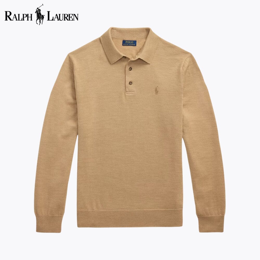 Jersey de lana con cuello de polo RL