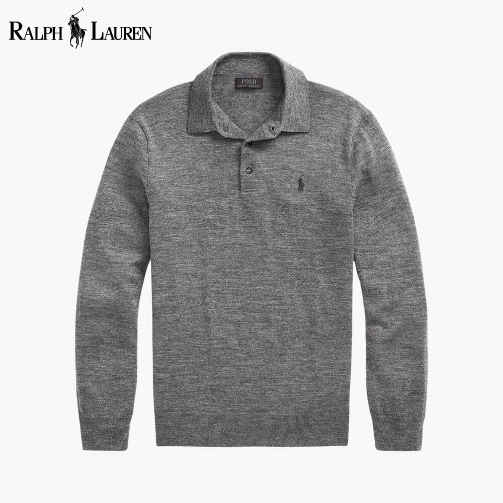 Jersey de lana con cuello de polo RL
