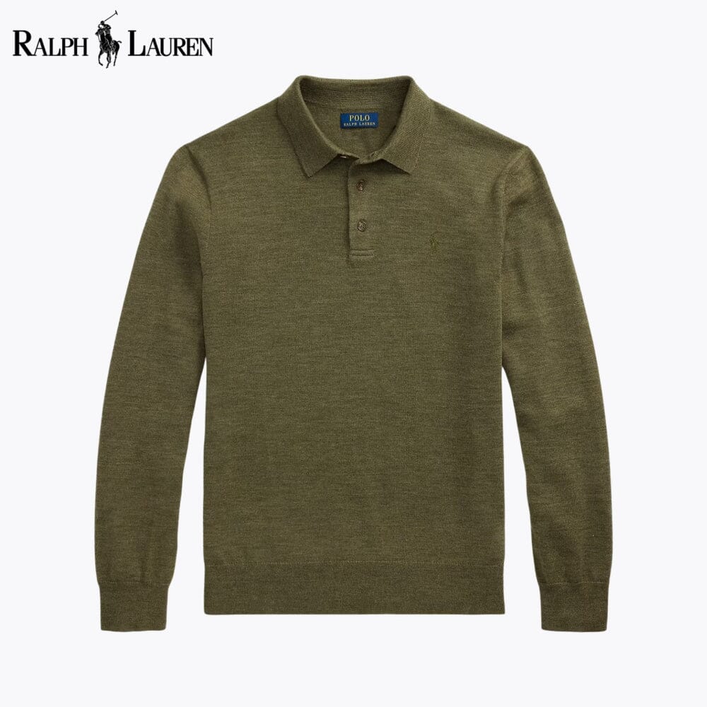 Jersey de lana con cuello de polo RL