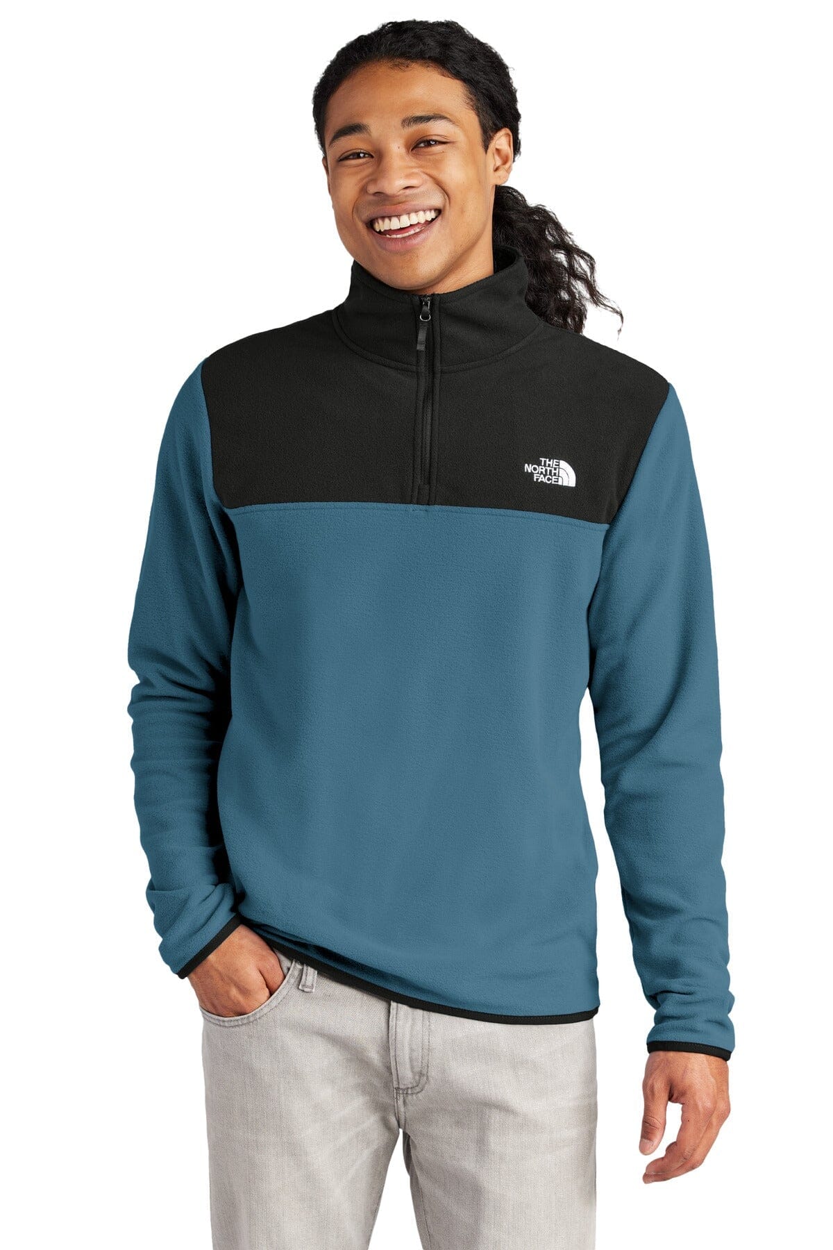 TNF ® Pulover din microfleece Glacier pentru bărbați, cu fermoar 1/4