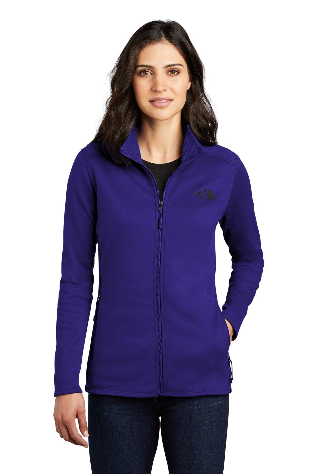 Jachetă TNF din fleece elastic pentru femei, cu fermoar pe toată lungimea