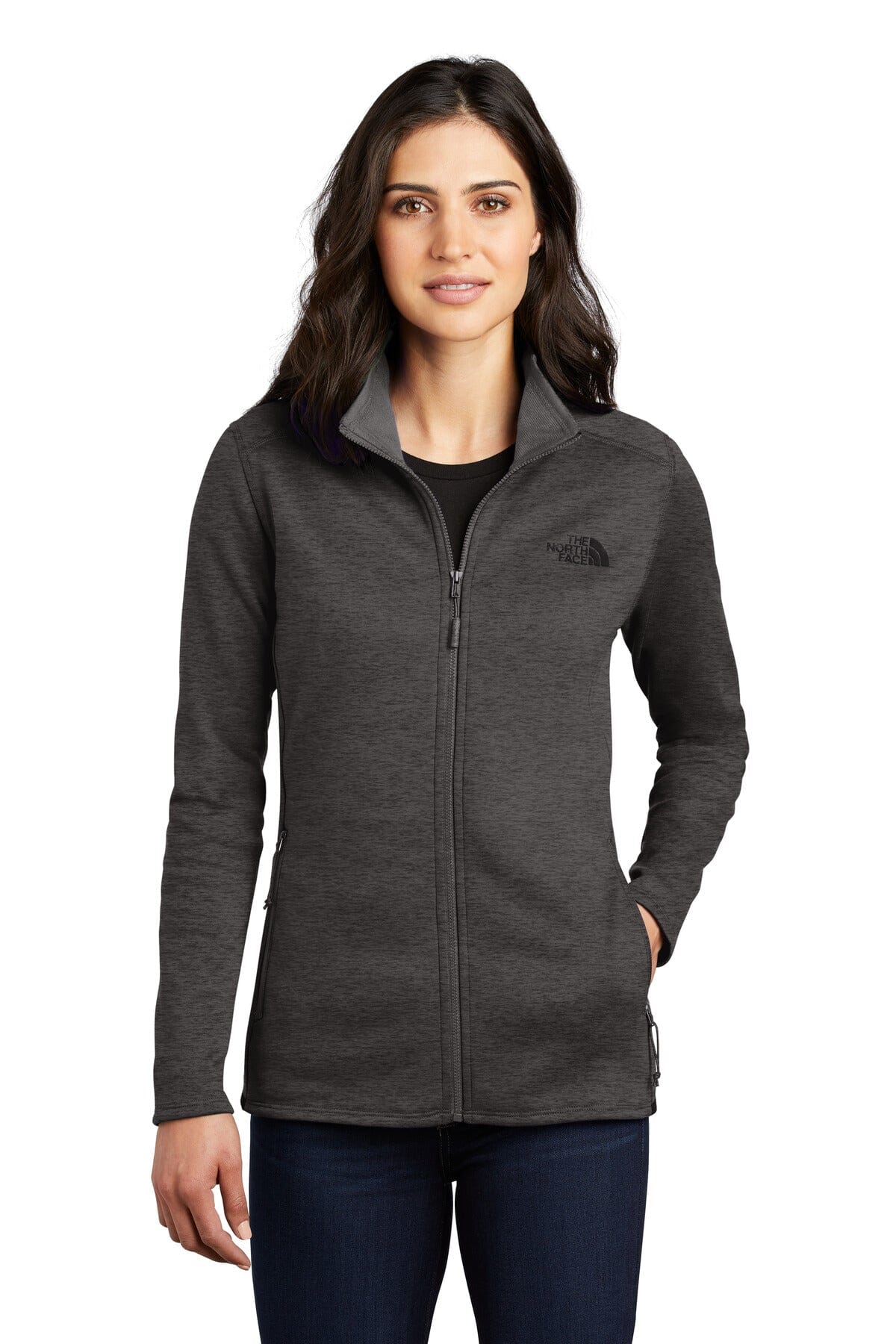 Jachetă TNF din fleece elastic pentru femei, cu fermoar pe toată lungimea