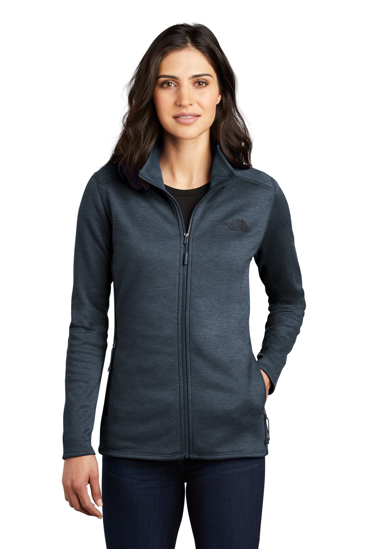 Jachetă TNF din fleece elastic pentru femei, cu fermoar pe toată lungimea